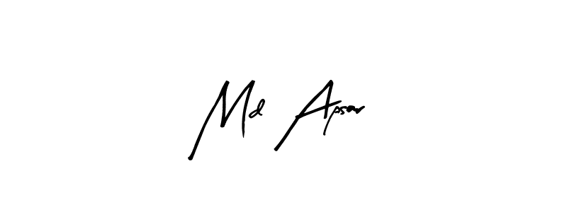 Design your own signature with our free online signature maker. With this signature software, you can create a handwritten (Arty Signature) signature for name Md Apsar. Md Apsar signature style 8 images and pictures png