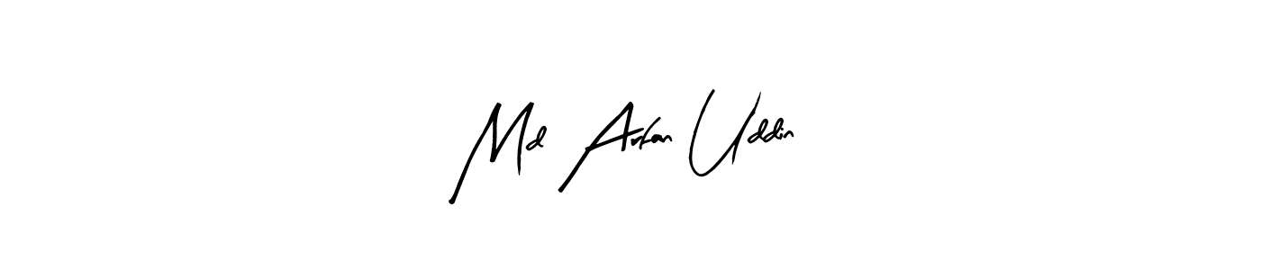Also You can easily find your signature by using the search form. We will create Md Arfan Uddin name handwritten signature images for you free of cost using Arty Signature sign style. Md Arfan Uddin signature style 8 images and pictures png
