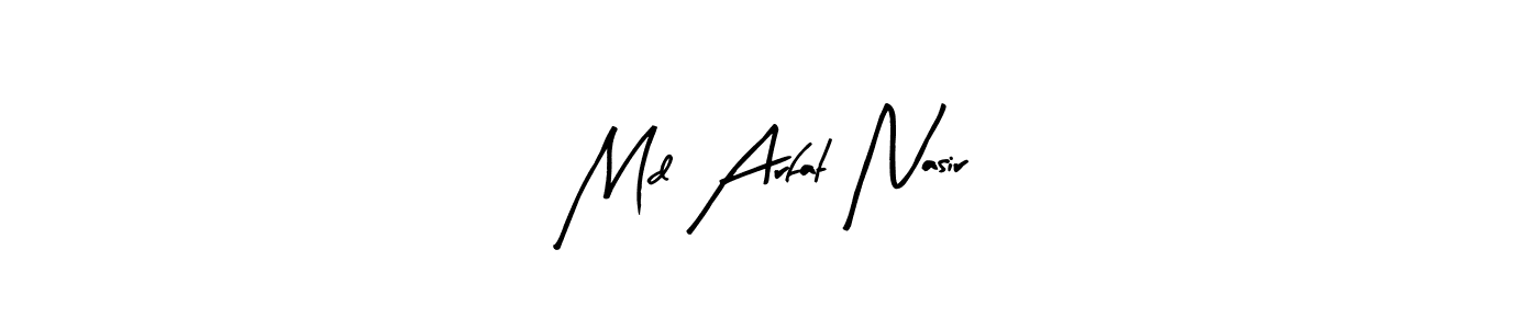 if you are searching for the best signature style for your name Md Arfat Nasir. so please give up your signature search. here we have designed multiple signature styles  using Arty Signature. Md Arfat Nasir signature style 8 images and pictures png