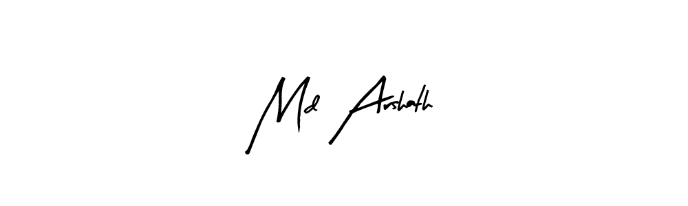 Md Arshath stylish signature style. Best Handwritten Sign (Arty Signature) for my name. Handwritten Signature Collection Ideas for my name Md Arshath. Md Arshath signature style 8 images and pictures png