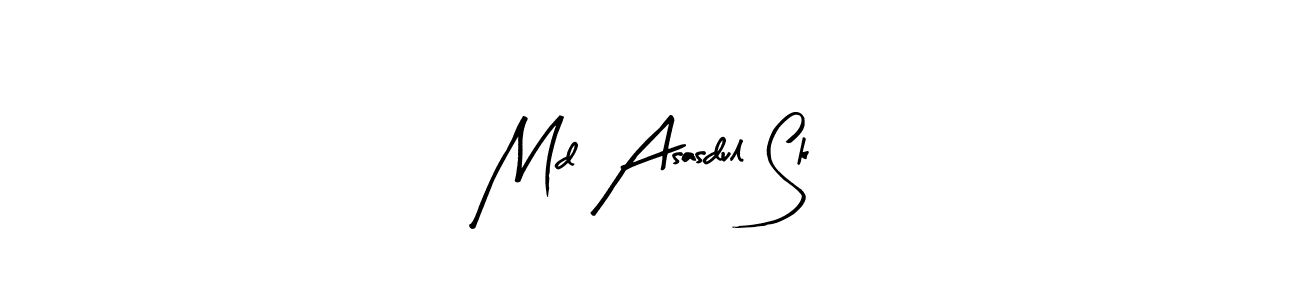 if you are searching for the best signature style for your name Md Asasdul Sk. so please give up your signature search. here we have designed multiple signature styles  using Arty Signature. Md Asasdul Sk signature style 8 images and pictures png