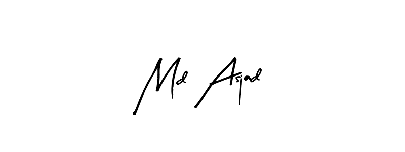 Design your own signature with our free online signature maker. With this signature software, you can create a handwritten (Arty Signature) signature for name Md Asjad. Md Asjad signature style 8 images and pictures png