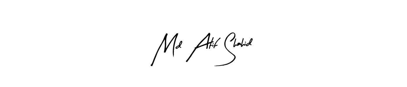 Make a beautiful signature design for name Md Atif Shahid. With this signature (Arty Signature) style, you can create a handwritten signature for free. Md Atif Shahid signature style 8 images and pictures png