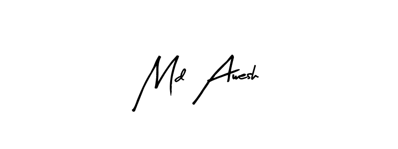Create a beautiful signature design for name Md Awesh. With this signature (Arty Signature) fonts, you can make a handwritten signature for free. Md Awesh signature style 8 images and pictures png