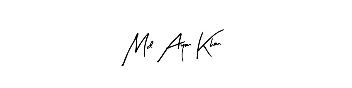 Make a beautiful signature design for name Md Ayan Khan. With this signature (Arty Signature) style, you can create a handwritten signature for free. Md Ayan Khan signature style 8 images and pictures png