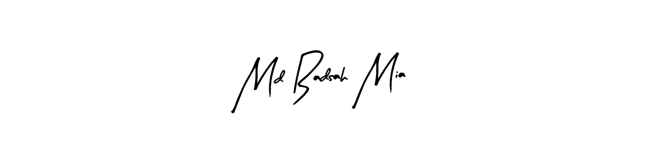 Create a beautiful signature design for name Md Badsah Mia. With this signature (Arty Signature) fonts, you can make a handwritten signature for free. Md Badsah Mia signature style 8 images and pictures png