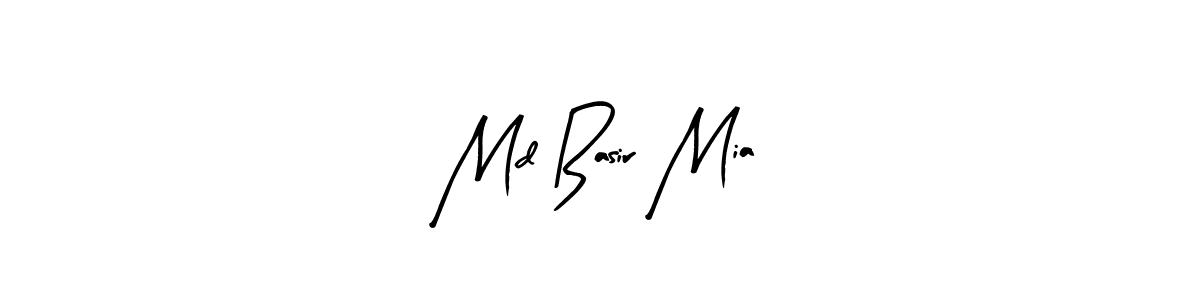 This is the best signature style for the Md Basir Mia name. Also you like these signature font (Arty Signature). Mix name signature. Md Basir Mia signature style 8 images and pictures png
