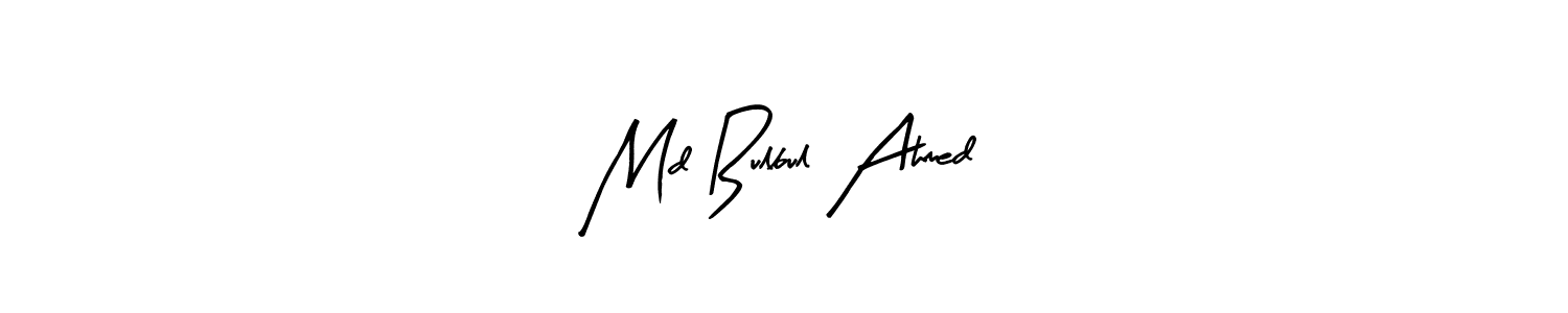 The best way (Arty Signature) to make a short signature is to pick only two or three words in your name. The name Md Bulbul Ahmed include a total of six letters. For converting this name. Md Bulbul Ahmed signature style 8 images and pictures png