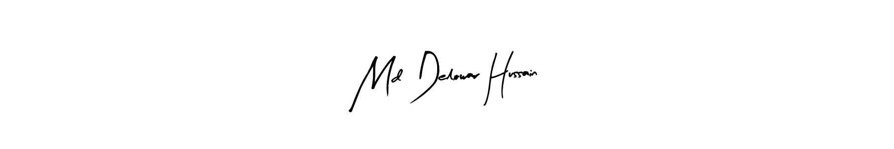 How to make Md Delowar Hussain name signature. Use Arty Signature style for creating short signs online. This is the latest handwritten sign. Md Delowar Hussain signature style 8 images and pictures png