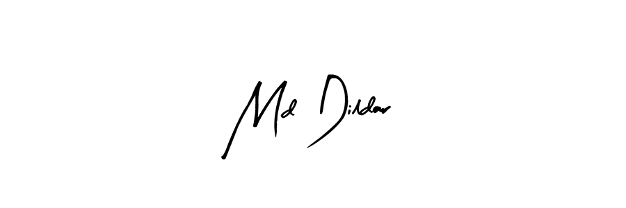 if you are searching for the best signature style for your name Md Dildar. so please give up your signature search. here we have designed multiple signature styles  using Arty Signature. Md Dildar signature style 8 images and pictures png
