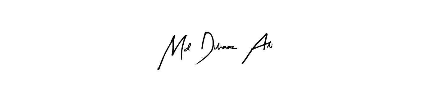 Design your own signature with our free online signature maker. With this signature software, you can create a handwritten (Arty Signature) signature for name Md Dilnaaz Ali. Md Dilnaaz Ali signature style 8 images and pictures png