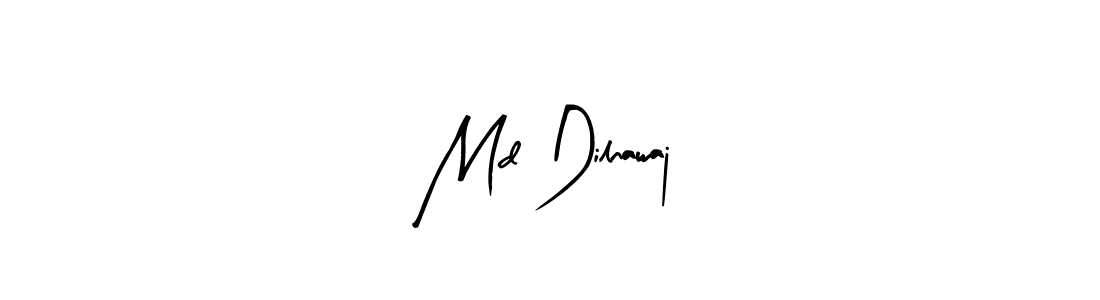 Use a signature maker to create a handwritten signature online. With this signature software, you can design (Arty Signature) your own signature for name Md Dilnawaj. Md Dilnawaj signature style 8 images and pictures png