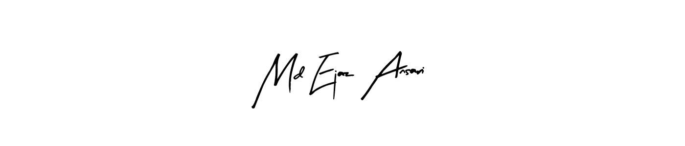 This is the best signature style for the Md Ejaz Ansari name. Also you like these signature font (Arty Signature). Mix name signature. Md Ejaz Ansari signature style 8 images and pictures png