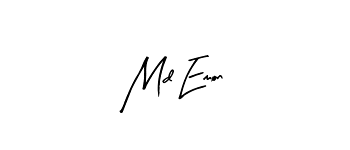 Make a beautiful signature design for name Md Emon. With this signature (Arty Signature) style, you can create a handwritten signature for free. Md Emon signature style 8 images and pictures png