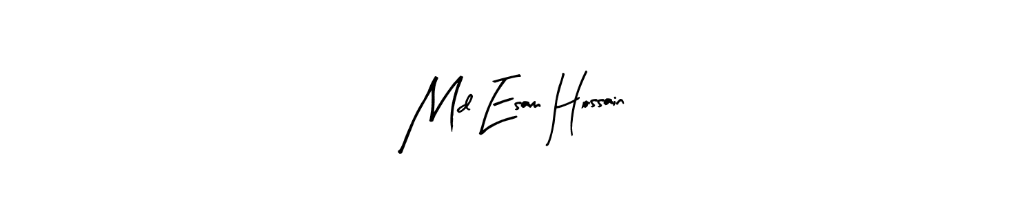 This is the best signature style for the Md Esam Hossain name. Also you like these signature font (Arty Signature). Mix name signature. Md Esam Hossain signature style 8 images and pictures png