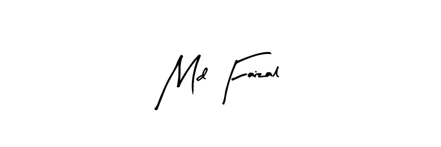 Use a signature maker to create a handwritten signature online. With this signature software, you can design (Arty Signature) your own signature for name Md Faizal. Md Faizal signature style 8 images and pictures png