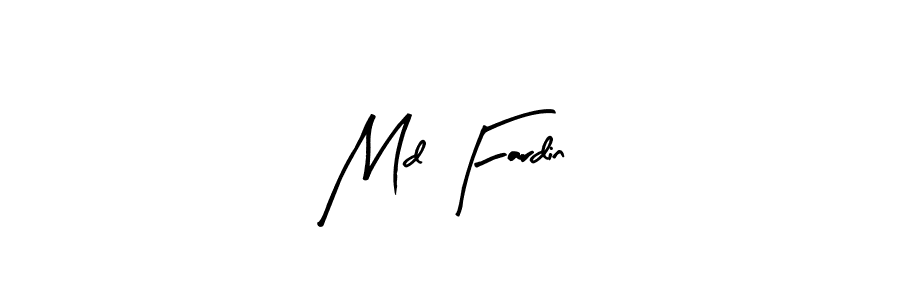 You can use this online signature creator to create a handwritten signature for the name Md Fardin. This is the best online autograph maker. Md Fardin signature style 8 images and pictures png