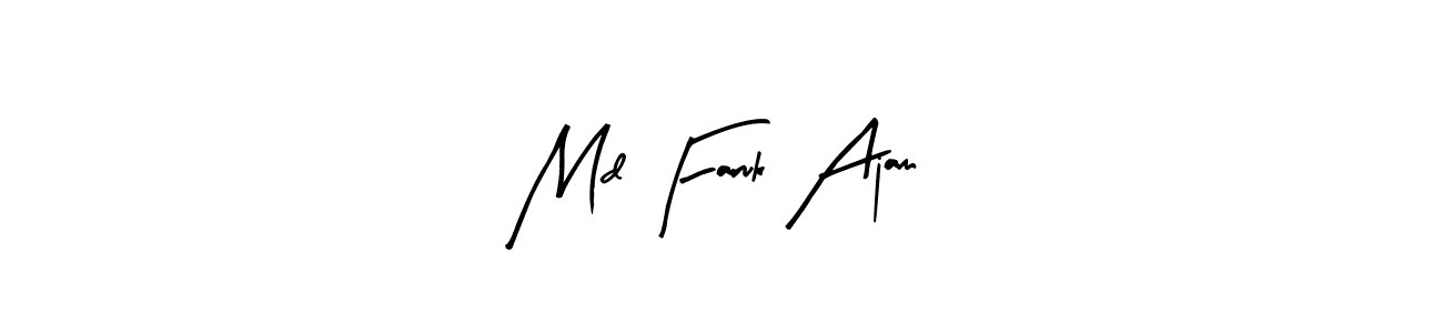 This is the best signature style for the Md Faruk Ajam name. Also you like these signature font (Arty Signature). Mix name signature. Md Faruk Ajam signature style 8 images and pictures png