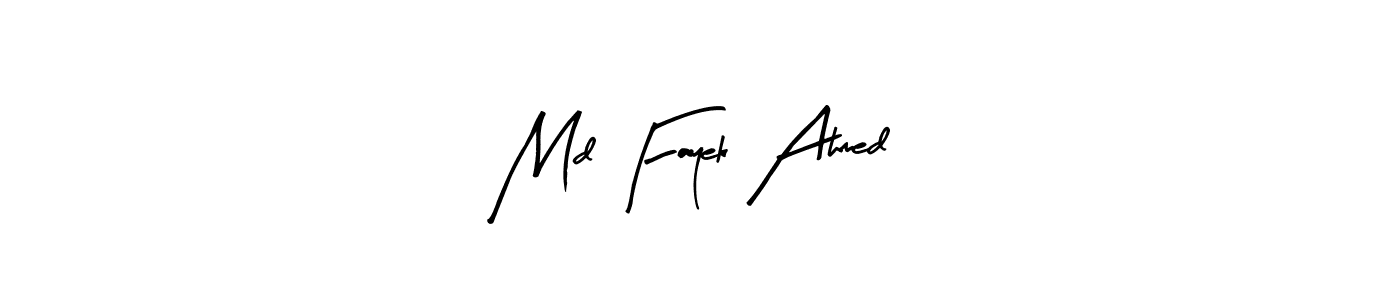 Make a beautiful signature design for name Md Fayek Ahmed. With this signature (Arty Signature) style, you can create a handwritten signature for free. Md Fayek Ahmed signature style 8 images and pictures png