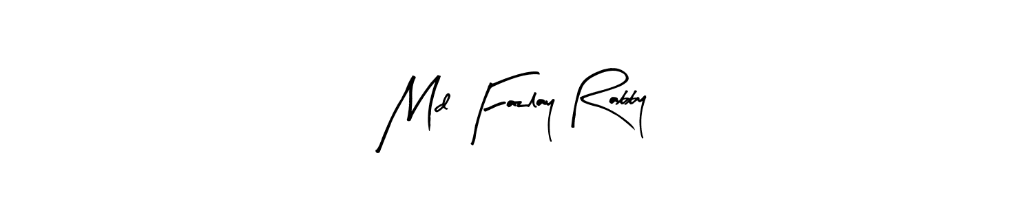 This is the best signature style for the Md Fazlay Rabby name. Also you like these signature font (Arty Signature). Mix name signature. Md Fazlay Rabby signature style 8 images and pictures png