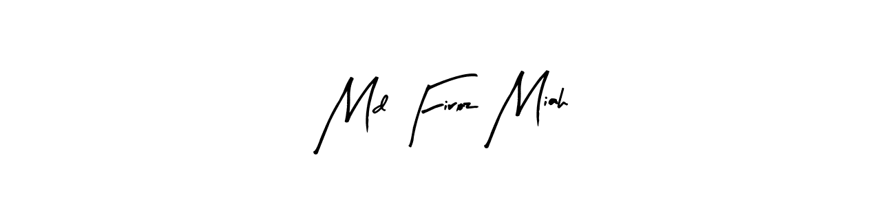 Arty Signature is a professional signature style that is perfect for those who want to add a touch of class to their signature. It is also a great choice for those who want to make their signature more unique. Get Md Firoz Miah name to fancy signature for free. Md Firoz Miah signature style 8 images and pictures png
