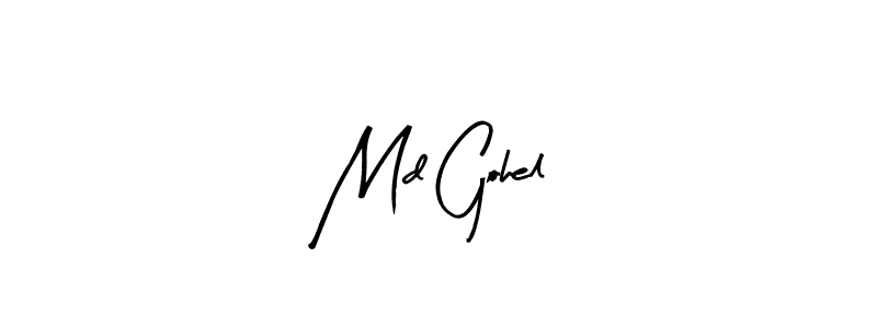 Make a beautiful signature design for name Md Gohel. With this signature (Arty Signature) style, you can create a handwritten signature for free. Md Gohel signature style 8 images and pictures png