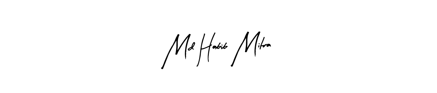 Similarly Arty Signature is the best handwritten signature design. Signature creator online .You can use it as an online autograph creator for name Md Habib Mitra. Md Habib Mitra signature style 8 images and pictures png