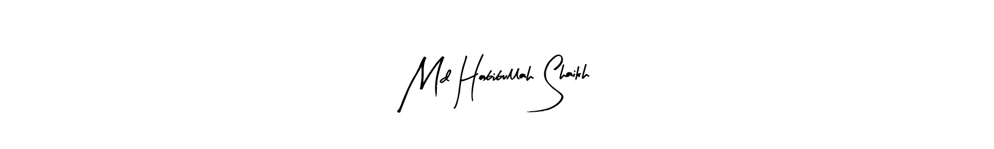 You should practise on your own different ways (Arty Signature) to write your name (Md Habibullah Shaikh) in signature. don't let someone else do it for you. Md Habibullah Shaikh signature style 8 images and pictures png