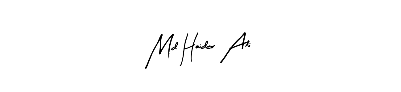 Design your own signature with our free online signature maker. With this signature software, you can create a handwritten (Arty Signature) signature for name Md Haider Ali. Md Haider Ali signature style 8 images and pictures png