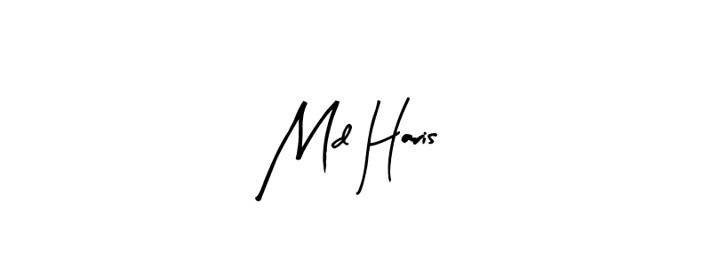 You should practise on your own different ways (Arty Signature) to write your name (Md Haris) in signature. don't let someone else do it for you. Md Haris signature style 8 images and pictures png