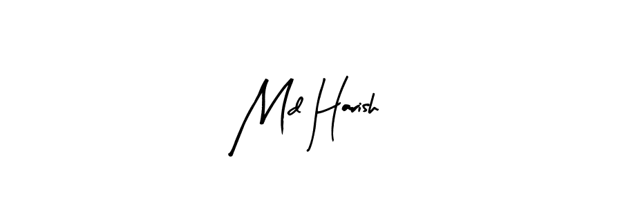 How to make Md Harish name signature. Use Arty Signature style for creating short signs online. This is the latest handwritten sign. Md Harish signature style 8 images and pictures png