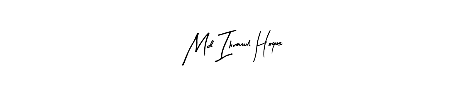 This is the best signature style for the Md Ikramul Hoque name. Also you like these signature font (Arty Signature). Mix name signature. Md Ikramul Hoque signature style 8 images and pictures png