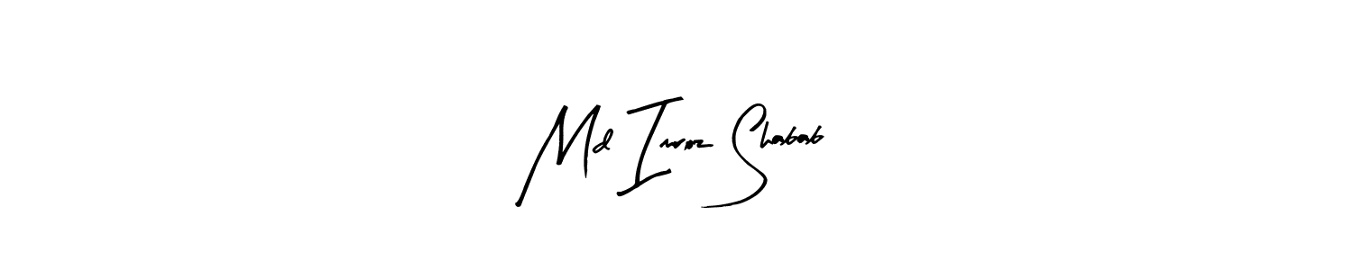 This is the best signature style for the Md Imroz Shabab name. Also you like these signature font (Arty Signature). Mix name signature. Md Imroz Shabab signature style 8 images and pictures png