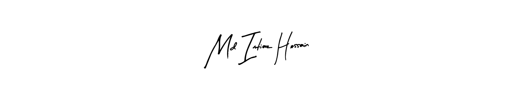 How to make Md Imtiaz Hossain name signature. Use Arty Signature style for creating short signs online. This is the latest handwritten sign. Md Imtiaz Hossain signature style 8 images and pictures png