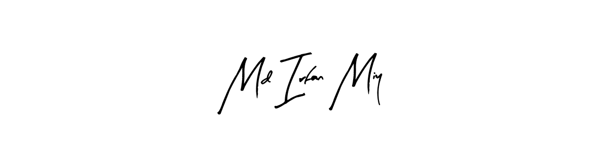Create a beautiful signature design for name Md Irfan Miy. With this signature (Arty Signature) fonts, you can make a handwritten signature for free. Md Irfan Miy signature style 8 images and pictures png
