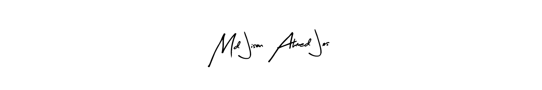 Create a beautiful signature design for name Md Jisan Ahmed Jos. With this signature (Arty Signature) fonts, you can make a handwritten signature for free. Md Jisan Ahmed Jos signature style 8 images and pictures png