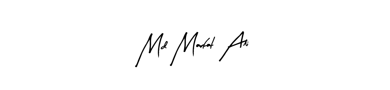 How to make Md Marfat Ali name signature. Use Arty Signature style for creating short signs online. This is the latest handwritten sign. Md Marfat Ali signature style 8 images and pictures png