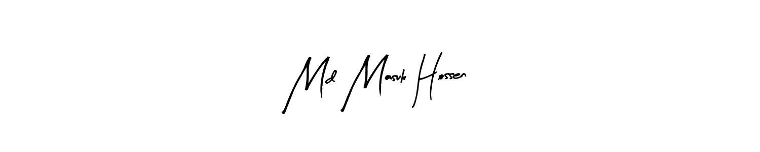Use a signature maker to create a handwritten signature online. With this signature software, you can design (Arty Signature) your own signature for name Md Masuk Hossen. Md Masuk Hossen signature style 8 images and pictures png