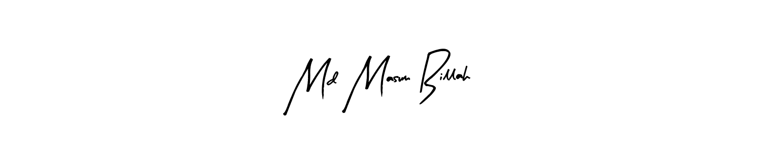 Use a signature maker to create a handwritten signature online. With this signature software, you can design (Arty Signature) your own signature for name Md Masum Billah. Md Masum Billah signature style 8 images and pictures png
