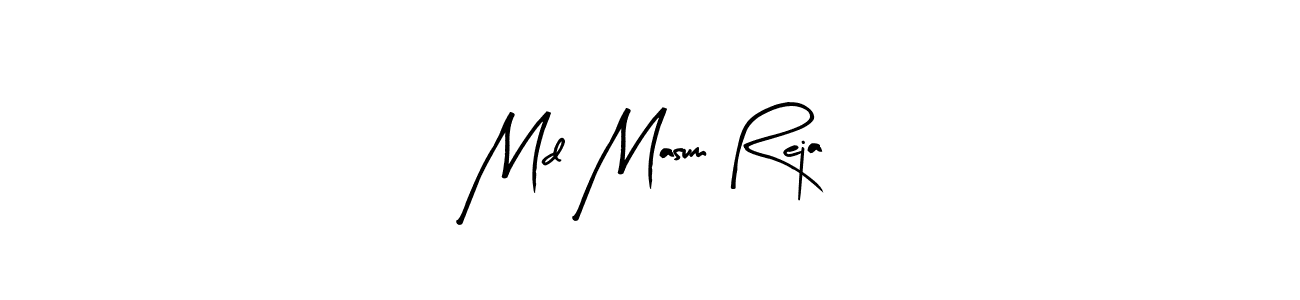 Create a beautiful signature design for name Md Masum Reja. With this signature (Arty Signature) fonts, you can make a handwritten signature for free. Md Masum Reja signature style 8 images and pictures png