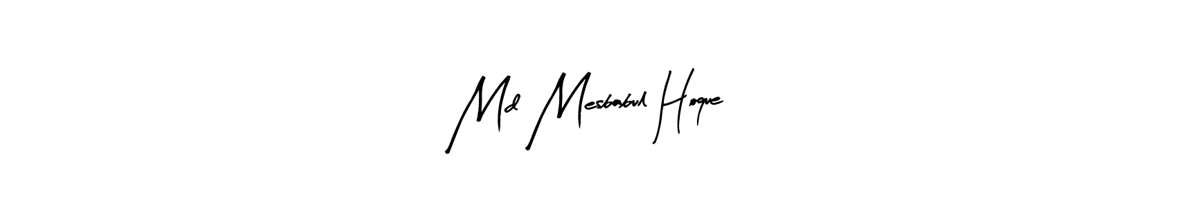 The best way (Arty Signature) to make a short signature is to pick only two or three words in your name. The name Md Mesbabul Hoque include a total of six letters. For converting this name. Md Mesbabul Hoque signature style 8 images and pictures png