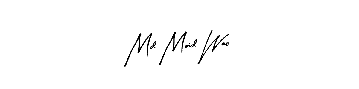 Design your own signature with our free online signature maker. With this signature software, you can create a handwritten (Arty Signature) signature for name Md Moid Wasi. Md Moid Wasi signature style 8 images and pictures png