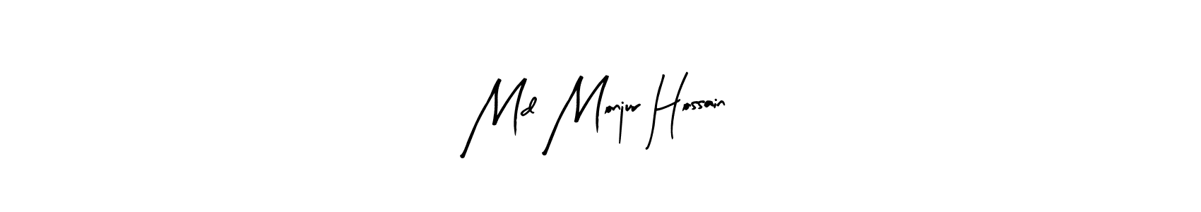 Create a beautiful signature design for name Md Monjur Hossain. With this signature (Arty Signature) fonts, you can make a handwritten signature for free. Md Monjur Hossain signature style 8 images and pictures png