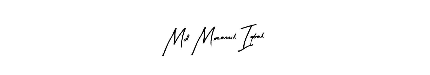 Use a signature maker to create a handwritten signature online. With this signature software, you can design (Arty Signature) your own signature for name Md Mozammil Iqbal. Md Mozammil Iqbal signature style 8 images and pictures png
