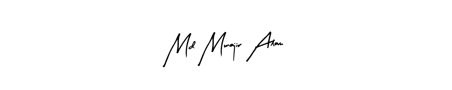 Similarly Arty Signature is the best handwritten signature design. Signature creator online .You can use it as an online autograph creator for name Md Munajir Alam. Md Munajir Alam signature style 8 images and pictures png