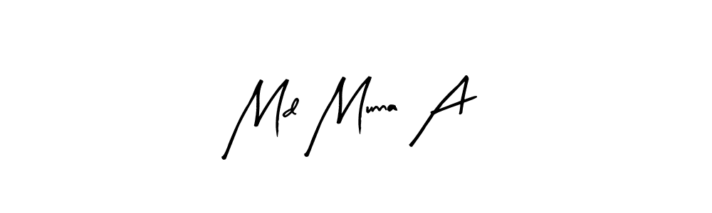 Also we have Md Munna A name is the best signature style. Create professional handwritten signature collection using Arty Signature autograph style. Md Munna A signature style 8 images and pictures png