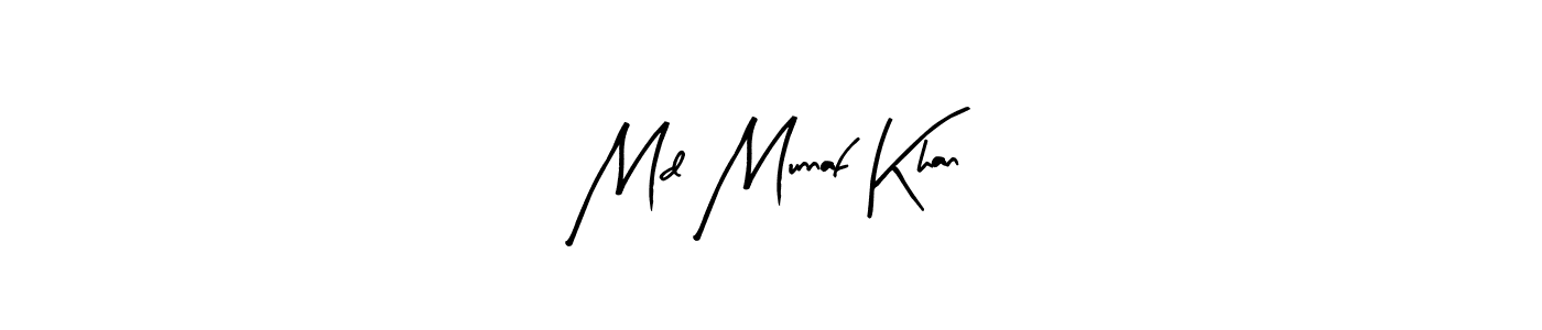 Create a beautiful signature design for name Md Munnaf Khan. With this signature (Arty Signature) fonts, you can make a handwritten signature for free. Md Munnaf Khan signature style 8 images and pictures png
