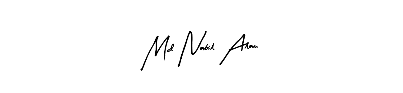 The best way (Arty Signature) to make a short signature is to pick only two or three words in your name. The name Md Nabil Alam include a total of six letters. For converting this name. Md Nabil Alam signature style 8 images and pictures png