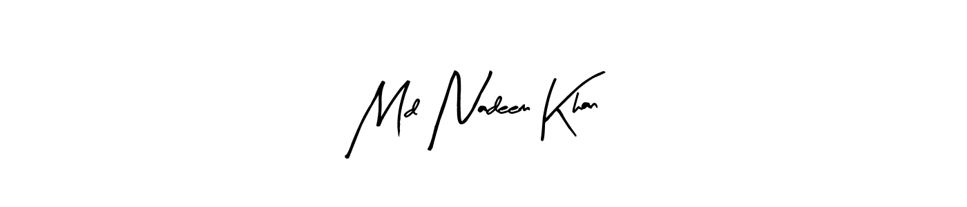 It looks lik you need a new signature style for name Md Nadeem Khan. Design unique handwritten (Arty Signature) signature with our free signature maker in just a few clicks. Md Nadeem Khan signature style 8 images and pictures png