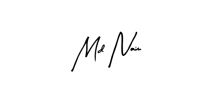 The best way (Arty Signature) to make a short signature is to pick only two or three words in your name. The name Md Naim include a total of six letters. For converting this name. Md Naim signature style 8 images and pictures png